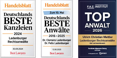 Handelsblatt Auszeichnung 2025 - TOP Anwalt 2026 (F.A.Z. Institute)