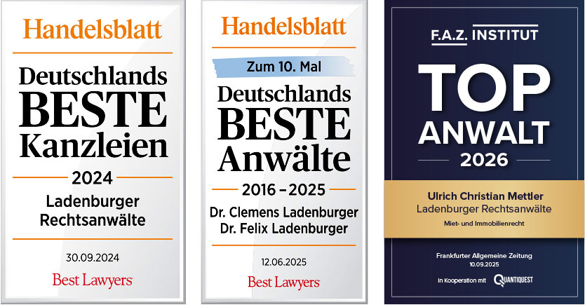 Handelsblatt Auszeichnung 2025 - TOP Anwalt 2026 (F.A.Z. Institute)