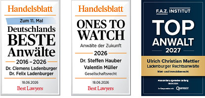 Handelsblatt Auszeichnung 2026 - TOP Anwalt 2027 (F.A.Z. Institute)